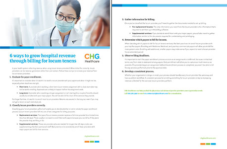 Ways to increase hospital revenue through billing for locum tenens PDF one sheet