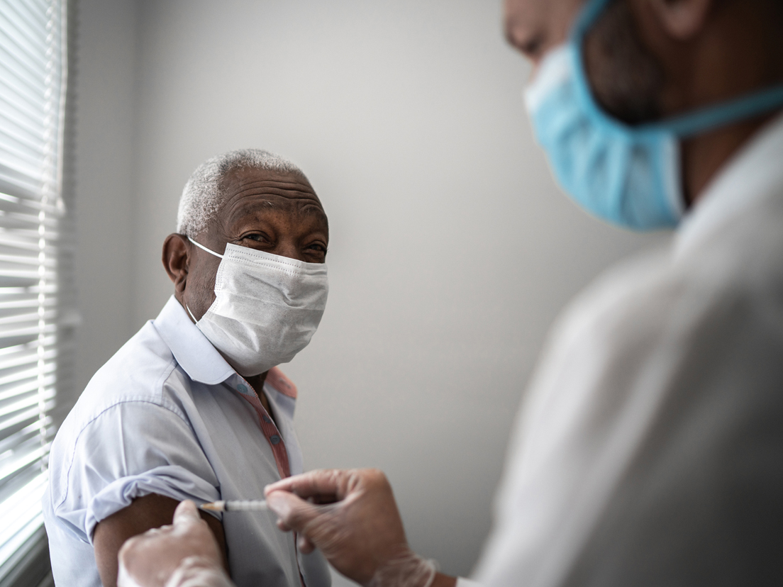 Vaccine outreach clinic in one of the minority communities