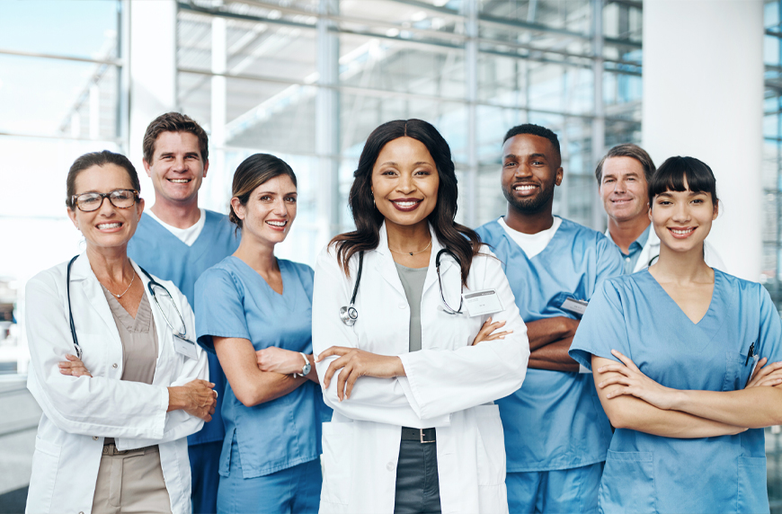 Women representing gender equity in healthcare