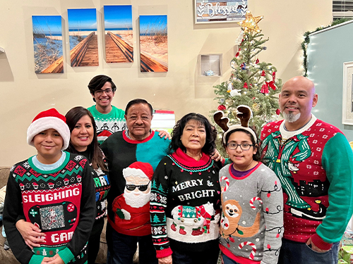 Ray and family at Christmas