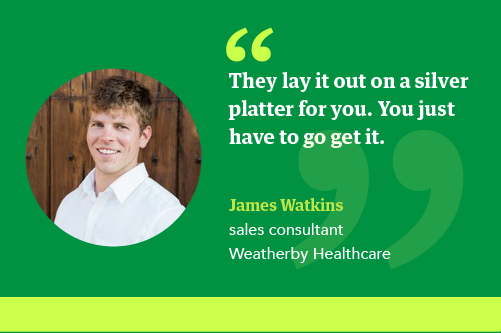 James Watkins quote about working in sales at HCG