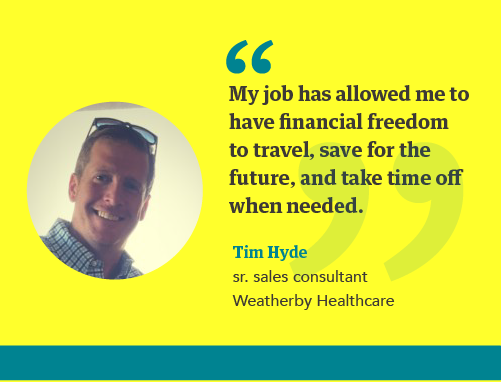 Tim Hyde quote about working sales at CHG