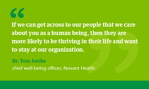 Graphic quote about caring about physicians as human beings