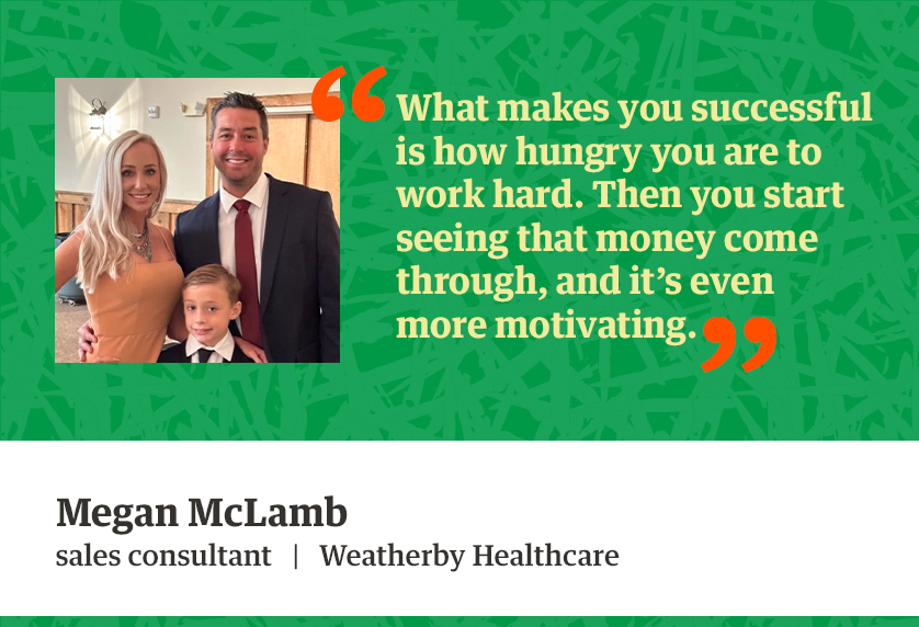 Quote from Megan McLamb - What makes you successful is how hungry you are to work hard. Then you start seeing that money come through, and it's even more motivating.