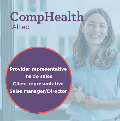 infographic with different sales positions at CompHealth allied