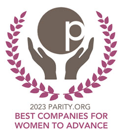 ParityLIST badge for best companies for women to advance in 2023