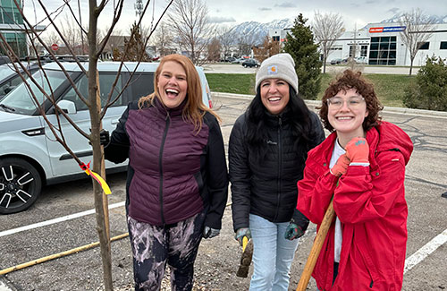 CHG employees planting trees