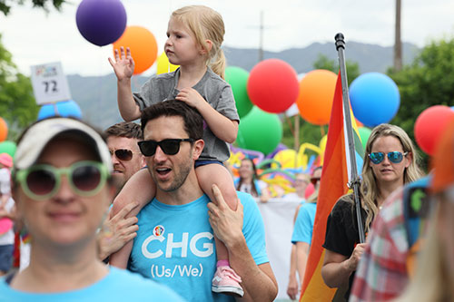 CHG employees in SLC Pride Parade