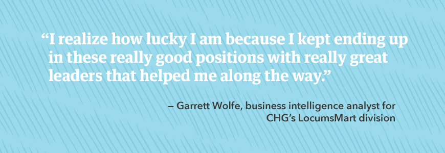 Pull quote - I realize how lucky I am - Garrett Wolfe