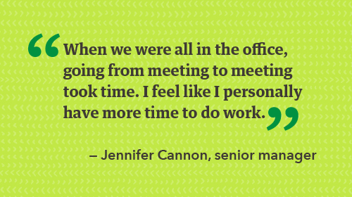 Jennifer canon quote on working remotely