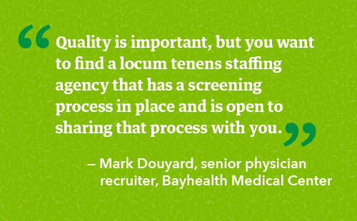 Mark Douyard quote on choosing staffing agency