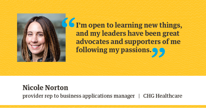 Nicole Norton quote on growth at CHG