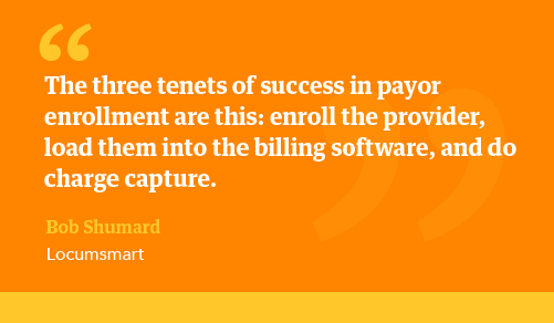 Visual quote about the three tenets of success in payor enrollment