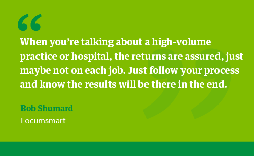 Quote about following the payor enrollment process and how it will assure returns in the long term.