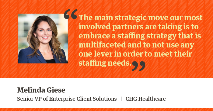 Pull quote Melinda Giese on healthcare staffing partners