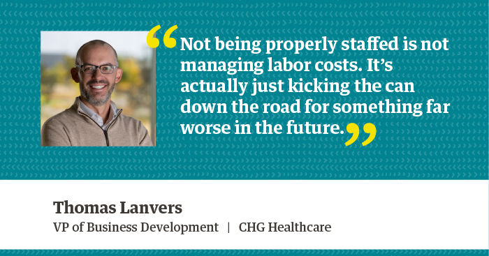 Pull quote - Thomas Lanvers on healthcare staffing 