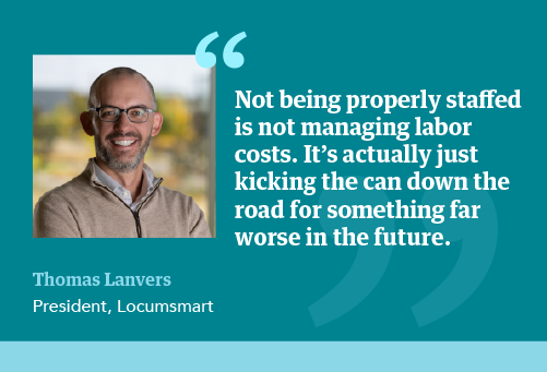 Quote from Thomas Lanvers about healthcare staffing