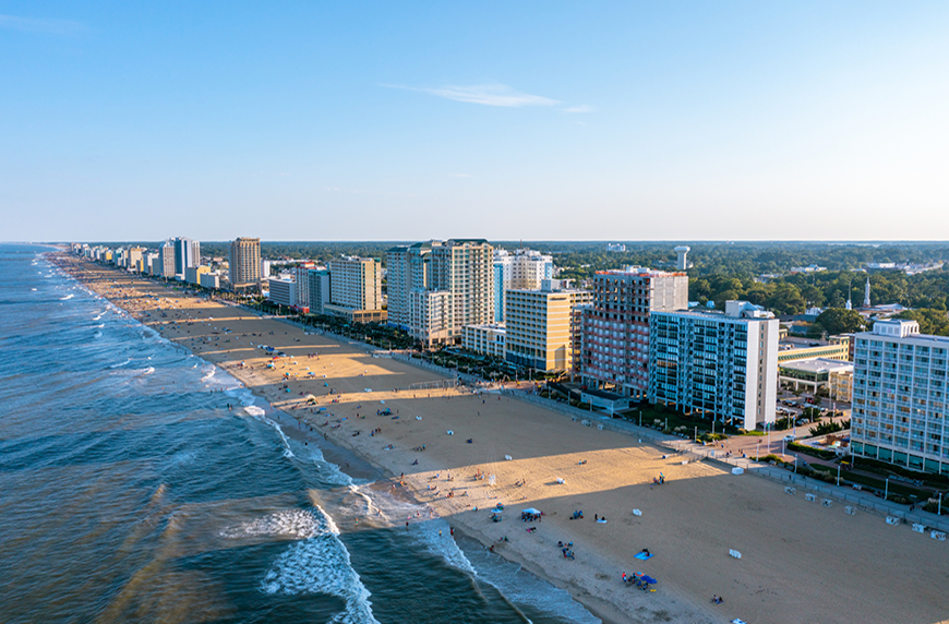 Skyline photo of Virginia Beach, where the 2024 AAPPR conference will take place