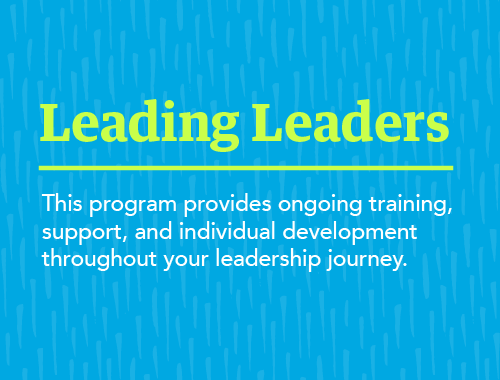 Infographic explaining leading leaders training at CHG