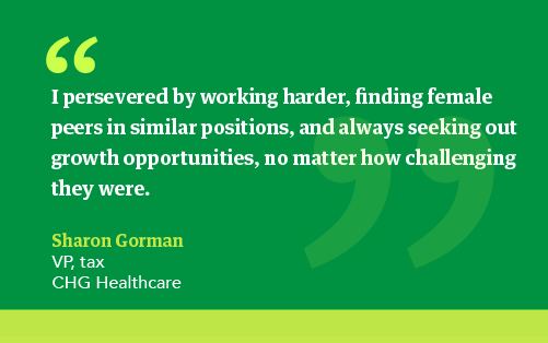 Quote from VP Sharon Gorman about career growth at CHG