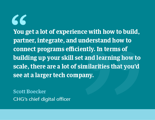 Quote from Scott Boeker on how our tech companies can build their skill set