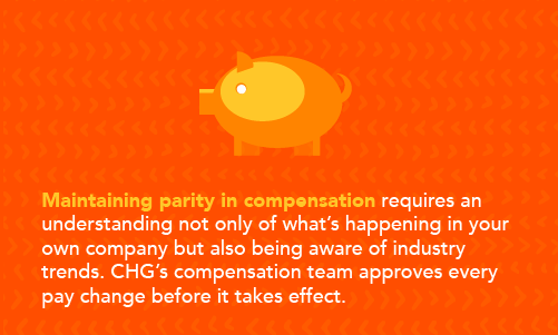 infographic maintaining pay parity requires knowing what's happening both in the company and industry trends