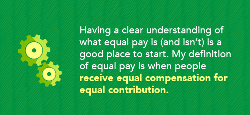 infographic about the importance of knowing what equal pay is to start the pay parity discussion