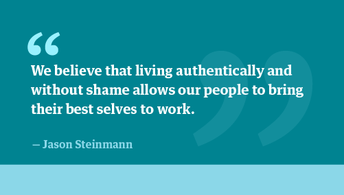 Jason Steinman quote about importance of employee inclusion group Pride Collective