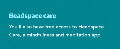 infographic with information about Headspace care