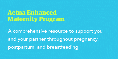 infographic with description of Aetna's enhanced maternity program