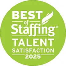 Best of Staffing Talent Satisfaction award logo 2025