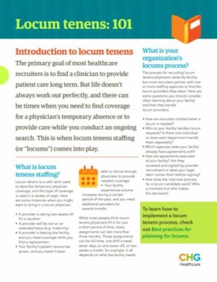 Thumbnail image of Locums 101 overview PDF