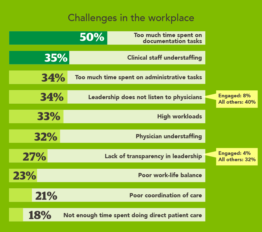 Chart - physician challenges in the workplace